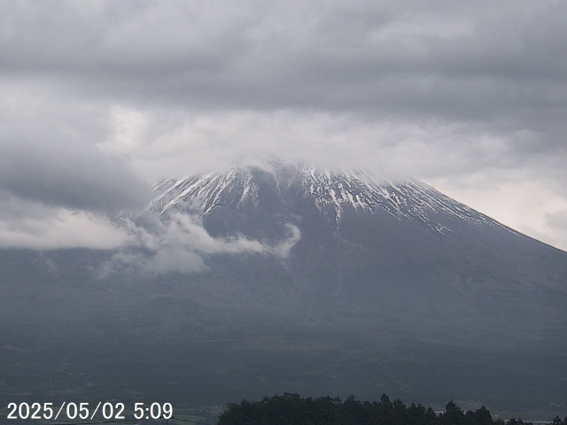 Mt. Fuji seen from Fujinomiya. 