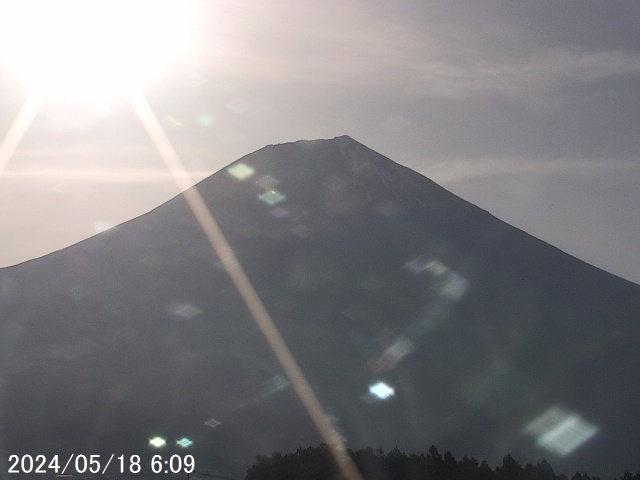 Mt. Fuji seen from Fujinomiya. 