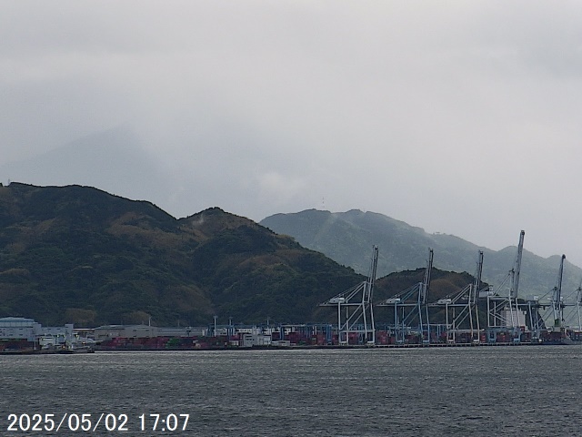 Mt. Fuji seen from Shimizu. 