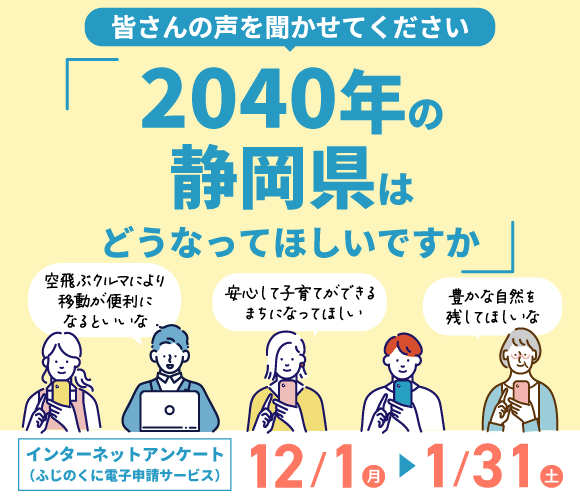2040年の静岡県についてのアンケート