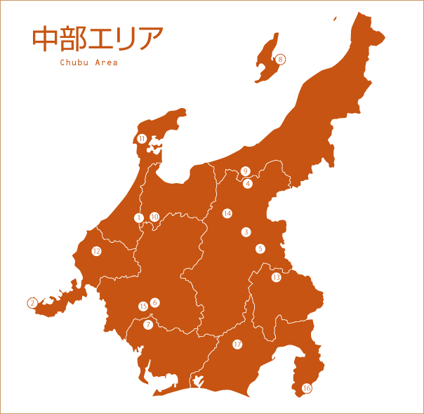 地図：中部エリアマップ