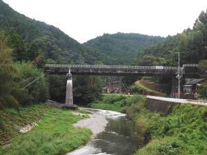 写真：阿多古川下流より（遠景）