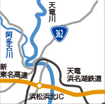 地図：阿多古川の親水空間周辺