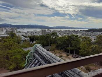 写真：松江城の最上階からの景色