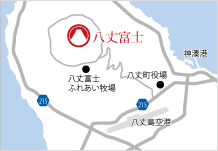 地図：八丈富士アクセス