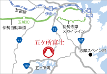 地図：五ヶ所富士アクセス