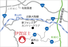 地図：伊賀富士アクセス