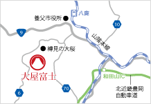 地図：大屋富士アクセス
