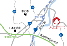 地図：米田富士アクセス