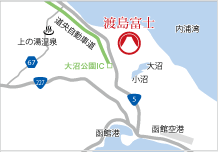 地図：渡島富士アクセス