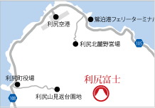 地図：利尻富士アクセス