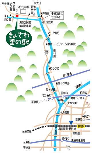 清沢地区の地図