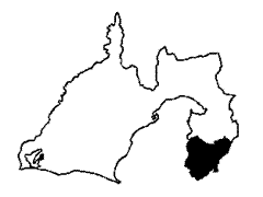 地図：賀茂農林事務所の所管区域