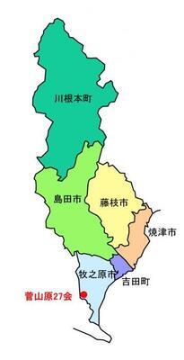 地図：牧之原市菅山原地域