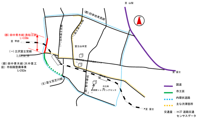 イラスト：（都）田中青木線整備事業図