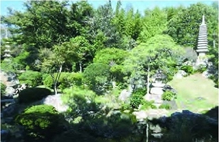 日本庭園の全景写真