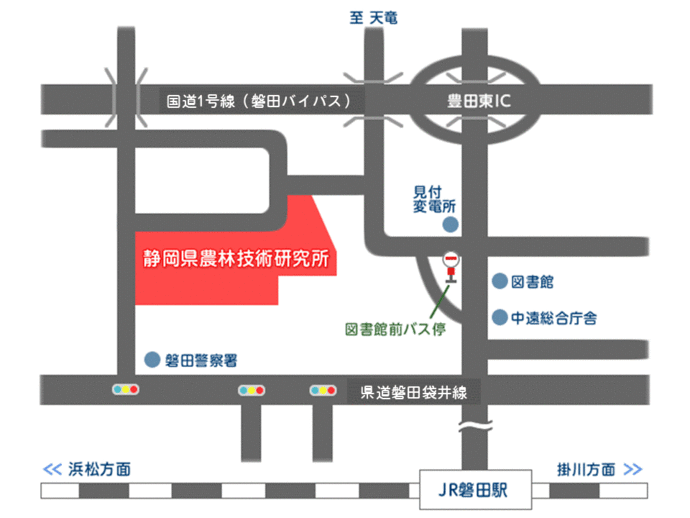 静岡県農林技術研究所の周辺地図