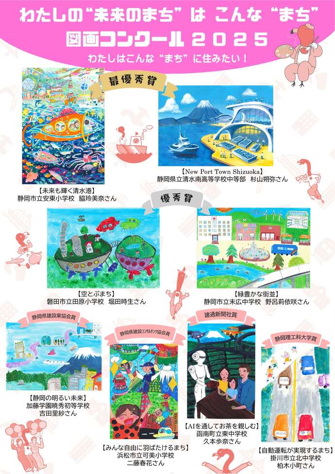 私の未来のまちはこんなまち図画コンクール2025の入賞作品一覧
