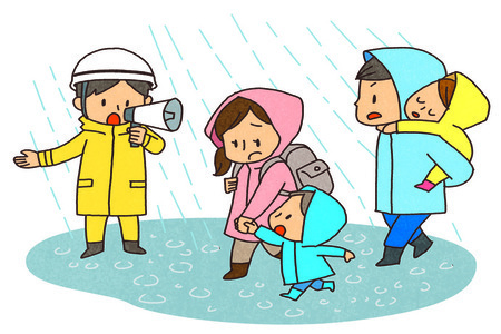 イラスト：避難