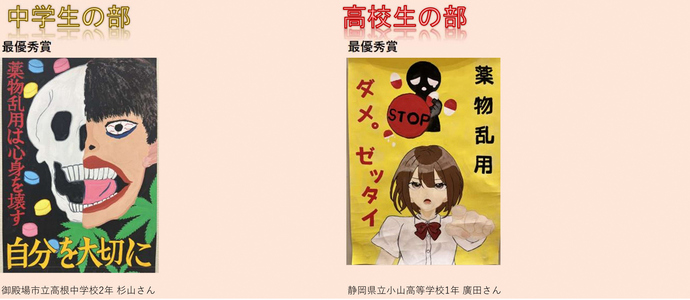 御殿場市立高根中学校　杉山さん		静岡県立小山高等学校　廣田さん