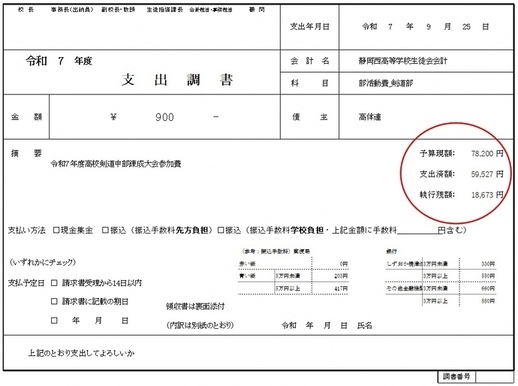 写真：改修後の支出調書