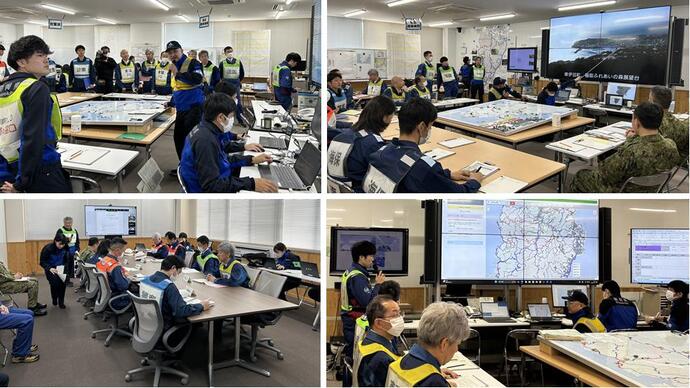 写真は防災訓練の実施状況です