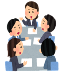 話し合う教員のイラスト