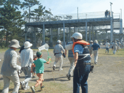 写真:津波避難訓練の様子1