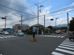写真:警戒宣言時の交通規制の様子