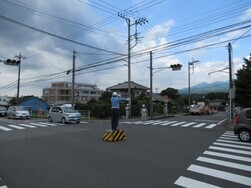 写真：警戒宣言時の交通規制の様子