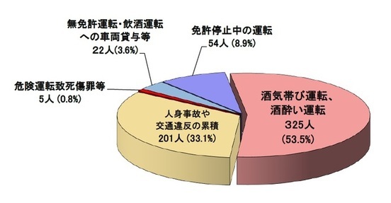 グラフ：R7運転免許取消処分の内訳
