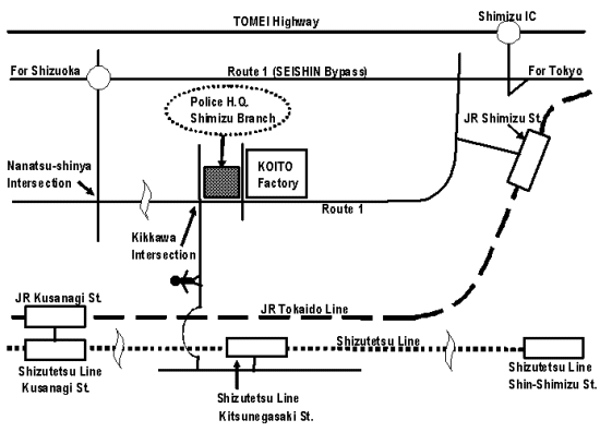 map:Police H.Q. Shimizu Branch's place