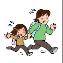 イラスト：走る親子