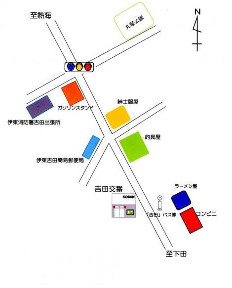 地図：吉田交番周辺地図