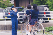 写真:交通ルールの指導