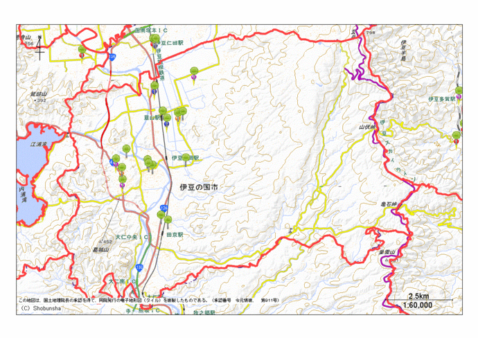 伊豆の国市地図