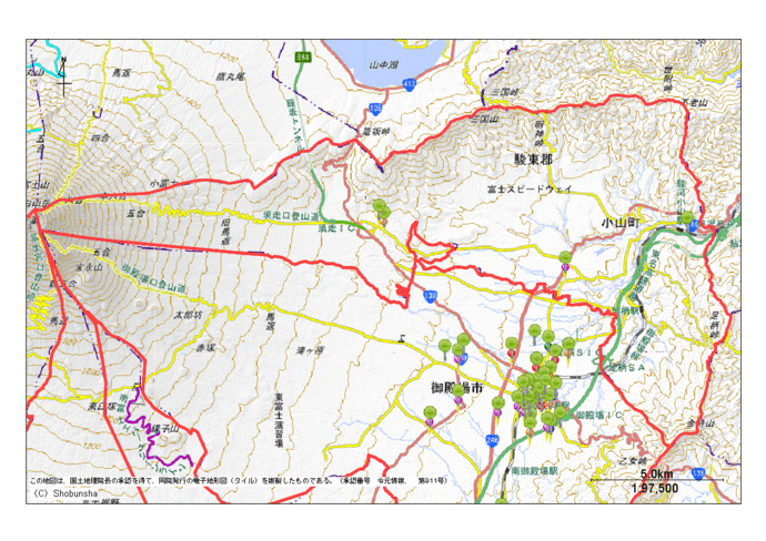 駿東郡小山町地図