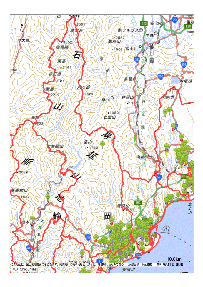 静岡市葵区地図（縦）