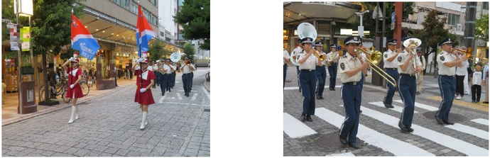 静岡中央署員とともにパレードに参加し、地域安全を呼び掛けました ♪