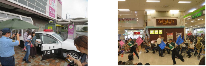 音楽隊の演奏の合間には焼津署員による特殊詐欺被害防止広報をおこないました ♪