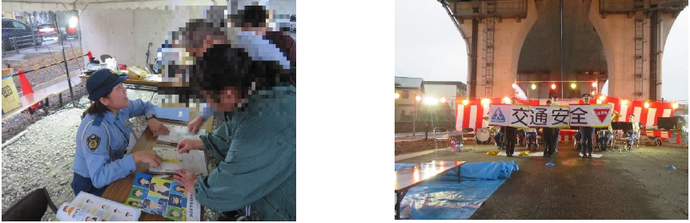 静岡中央署員による特殊詐欺被害防止講話・広報ブースの設置とともに、音楽隊の演奏をおこないました ♪