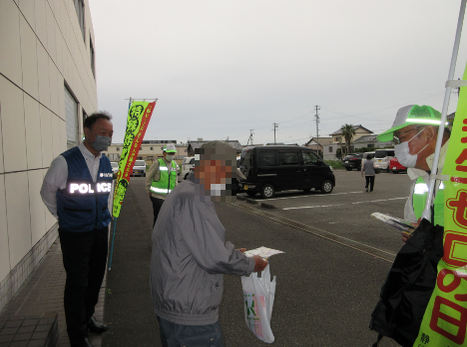 写真：来店者への呼びかけ