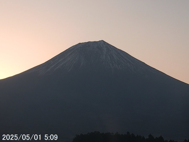 Mt. Fuji seen from Fujinomiya. 