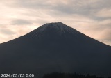 午前5時ごろの富士山