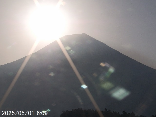 Mt. Fuji seen from Fujinomiya. 