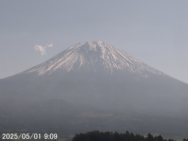 Mt. Fuji seen from Fujinomiya. 