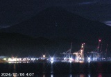 午前4時ごろの富士山