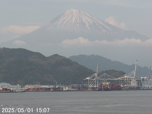 Mt. Fuji seen from Shimizu. 