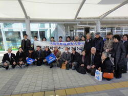 写真：男子駅伝静岡県代表の応援
