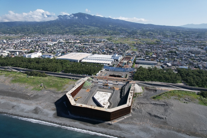 写真：沼川新放水路航空写真(2023年5月24日現在)